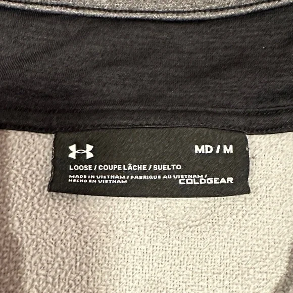 Under Armour Charcoal Quarter-Zip Pullover VGUC - Picture 2 of 9